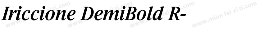 Iriccione DemiBold R字体转换